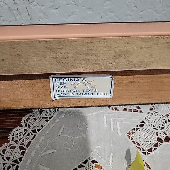 Pair Vtg MCM Wood Art Frames Linen Liner holds 9x12 & 5 x7 no glass Gallery Wall - Picture 6 of 15